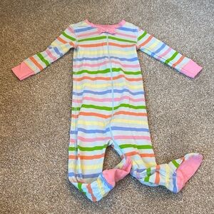 The Beaufort Bonnet Company Multicolor Striped Footie